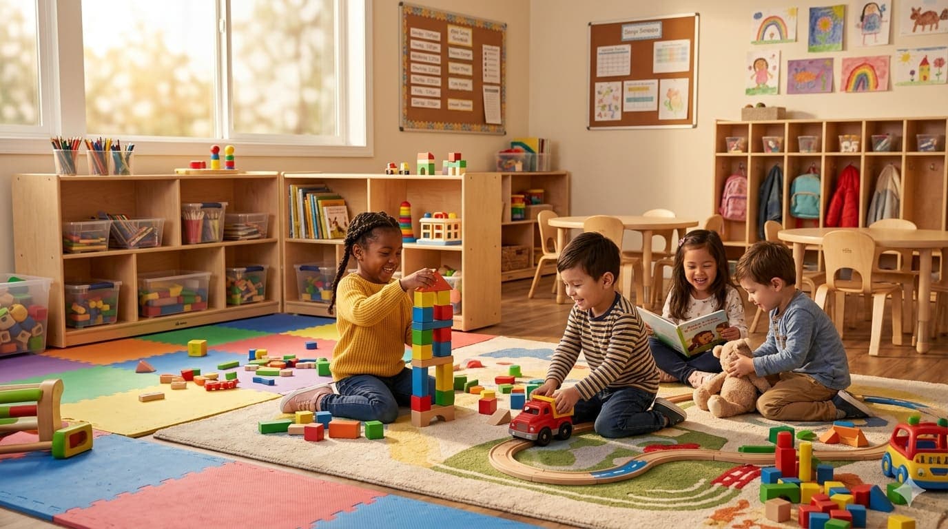 Enfants en garderie périscolaire