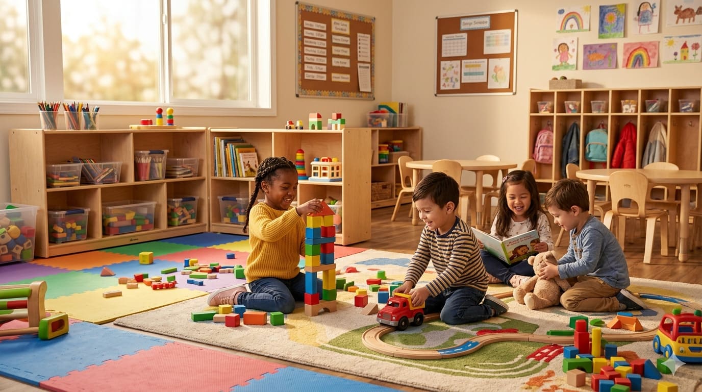 Enfants en garderie périscolaire
